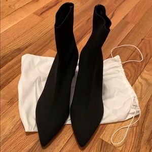 Zara sweater heels bootie